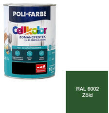 POLI-FARBE Poli-Farbe Cellkolor magasfényű zománcfesték RAL 6002 zöld 5 l