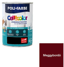 Polifarbe Poli-Farbe Cellkolor magasfényű zománcfesték meggybordó 0, 8 l