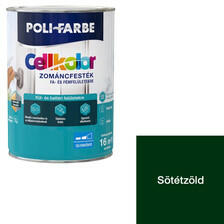 Polifarbe Poli-Farbe Cellkolor selyemfényű zománcfesték sötétzöld 0, 8 l