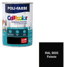 Polifarbe Poli-Farbe Cellkolor magasfényű zománcfesték RAL 9005 fekete 0, 4 l