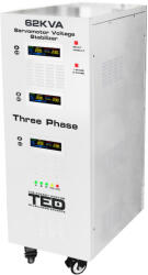 TED Electric Stabilizator trifazat 242V-520V 48KW cu ServoMotor si sinusoidala pura + ecran LCD cu valorile tensiunii, TED Electric TED000217 (DZ085424)