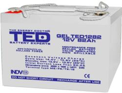 TED Electric Acumulator 12V GEL Deep Cycle Solar, Dimensiuni 259 x 168 x 211 mm, Baterie 12V 82Ah M6, TED Electric TED003478 (AC.RI.12V.BK1.82.0001)