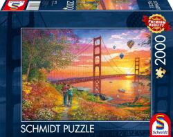 Schmidt Spiele Puzzle Schmidt din 2000 de piese - Plimbare până la podul Golden Gate (59773) Puzzle