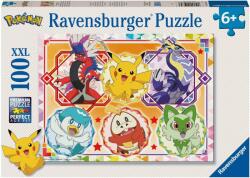 Ravensburger Puzzle Ravensburger din 100 XXL de piese - Pokemon: Legendele Scarlet și Violet (12001075) Puzzle