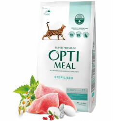 Optimeal szárazeledel sterilizált macskáknak pulykával és zabbal 1, 5 kg