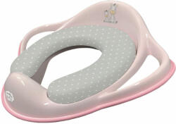 Maltex - Reductor de toaletă cu mânere soft Zebra roz (6181-40)