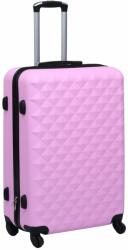 vidaXL rózsaszín ABS keményfalú gurulós bőrönd (92424) - vidaxl