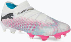 PUMA Încălțăminte de fotbal PUMA Future 7 Ultimate Low FG/AG white/black/poison pink/bright aqua/silver mist