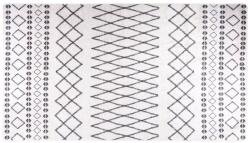 vidaXL fekete és fehér csúszásmentes mosható szőnyeg 190 x 300 cm (337974)