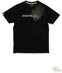 Fox Matrix Fekete Horgász Póló Méret: S - Matrix Black Hex Print T-Shirt (GPR369)
