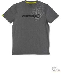 Matrix Szürke Horgász Póló Méret: 2XL - Matrix Grey Hex Print T-Shirt (GPR379)