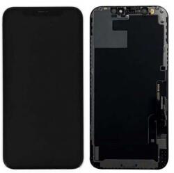 Apple iPhone 12, 12 Pro lcd kijelző és érintőpanel, fekete (Soft OLED, IC csere támogatással)