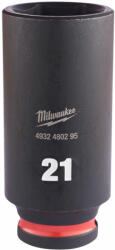 Milwaukee 3/8" gépi dugókulcs 6 lapú, hosszú, 21 mm | 4932480295 (4932480295)