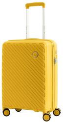 SNOWBALL ferde bordás sárga kabinbőrönd -SB20703-Sárga S - taskaweb