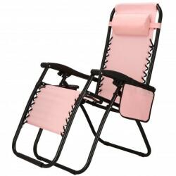 SPRINGOS Összecsukható Zéró Gravitáció kerti szék, rózsaszín (GC0027)