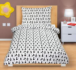 Gyermek ágynemű pamut Agata - 90x135, 45x60 cm - Macska fekete