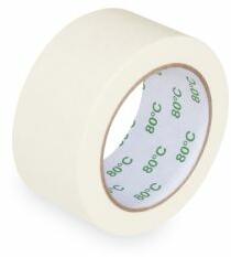 WIMEX Bandă adezivă creponată (PAP/Solvent) până la +80°C albă 50mm x 50m [1 buc]