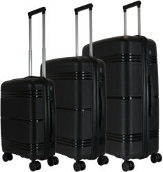 Benzi BZ5749 fekete 4 kerekű 3 részes bőrönd szett (BZ5749-szett-fekete)