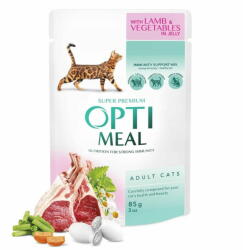 Optimeal nedves macskaeledel - bárányhús és zöldségek zselében 12x85 g