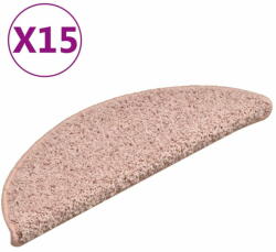 vidaXL 15 db világos rózsaszín lépcsőszőnyeg 56 x 17 x 3 cm 322376