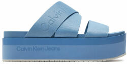 Calvin Klein Jeans Şlapi Calvin Klein Jeans Flatform Sandal Webbing In Mr YW0YW01361 Dusk Blue/Mediterranean Blue 0G0