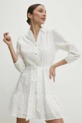 ANSWEAR pamut ruha fehér, mini, harang alakú - fehér XL - answear - 24 990 Ft