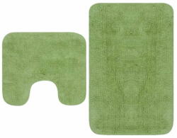 Vidaxl 2 részes zöld szövet fürdőszobaszőnyeg-garnitúra 133233