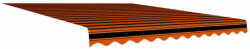 Vidaxl narancssárga és barna vászon napellenző tető 350 x 250 cm 145723