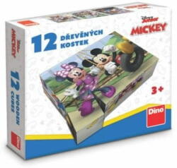  DINO Mickey és Minnie - Fa blokkok 12 db