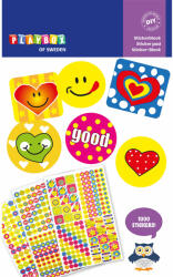 Playbox PlayBox: Dekorációs Smile és emoji matrica csomag 3 ív 1000db (2470625)