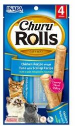  Churu Cat Rolls Csirke csomagolt csirke és tonhal+fésűkagyló cr. 4x10g