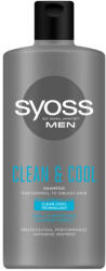 Syoss Men Clean & Cool sampon normál és zsírosodásra hajlamos hajra 440ml (4-607)