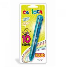 CARIOCA Pix cu 10 culori fluorescente, corp transparent color CARIOCA (7946)