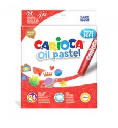CARIOCA Creioane cerate D-10mm 24 culori/cutie Oil Pastel Crayons Maxi CARIOCA (9844)