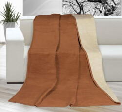 KIRA PLUS kétszemélyes ágytakaró - 200x230 cm - barna, világos bézs
