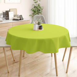 Goldea loneta dekoratív asztalterítő - zöld színű - kör alakú Ø 120 cm