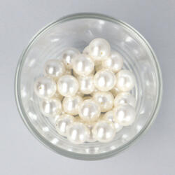  Shell pearl fehér golyó, 12 mm (gfdspg12f)