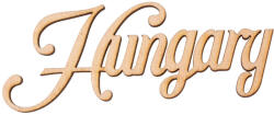 Valex Decor 5db. "Hungary" fa felirat 10 x 4cm - Natúr (MT9-80)