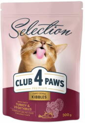 Club4Paws Premium száraz macskaeledel pulykával és zöldségekkel 3x300g