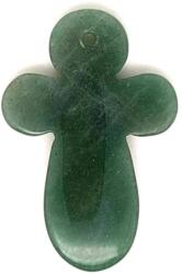 R. M. ékszer Átfúrt medál Aventurin Kopt kereszt kerek 30x40mm (021182)