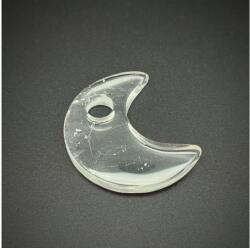 R. M. ékszer Hegyikristály medál átfúrt félhold 30mm (021309)