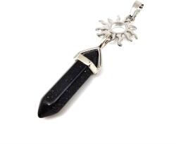 R. M. ékszer Vogel medál fém nap Goldstone kék 8x35mm (021819)