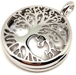 R. M. ékszer Kör medál fém életfa Howlit 2, 5cm (020766)