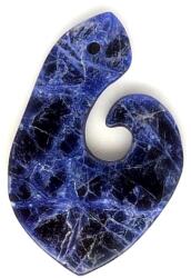 R. M. ékszer Átfúrt medál Szodalit maori horog 30x50mm (021198)