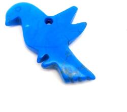 R. M. ékszer Átfúrt medál howlit szinezett kék galamb 30x50mm (021289)