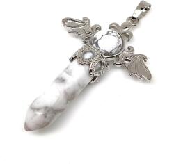 R. M. ékszer Csúcs medál fém szárny Howlit 4x5cm (021827)