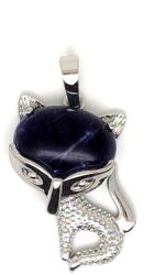 R. M. ékszer Róka medál fémmel szodalit 2x3cm (021661)