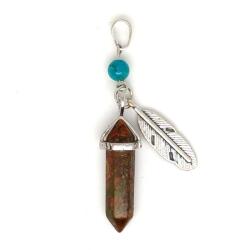 R. M. ékszer Vogel medál fém toll Unakit 8x30mm (021667)