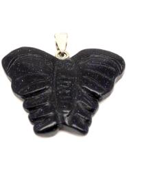 R. M. ékszer Pillangó medál goldstone kék 4x3cm (021589)