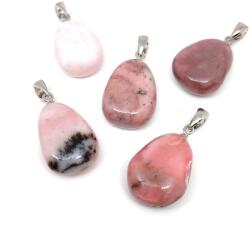 R. M. ékszer 20/25mm Opál pink csepp medál (056577)